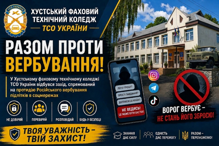 Цифрова безпека: Хустський фаховий технічний коледж ТСОУ тримає оборону